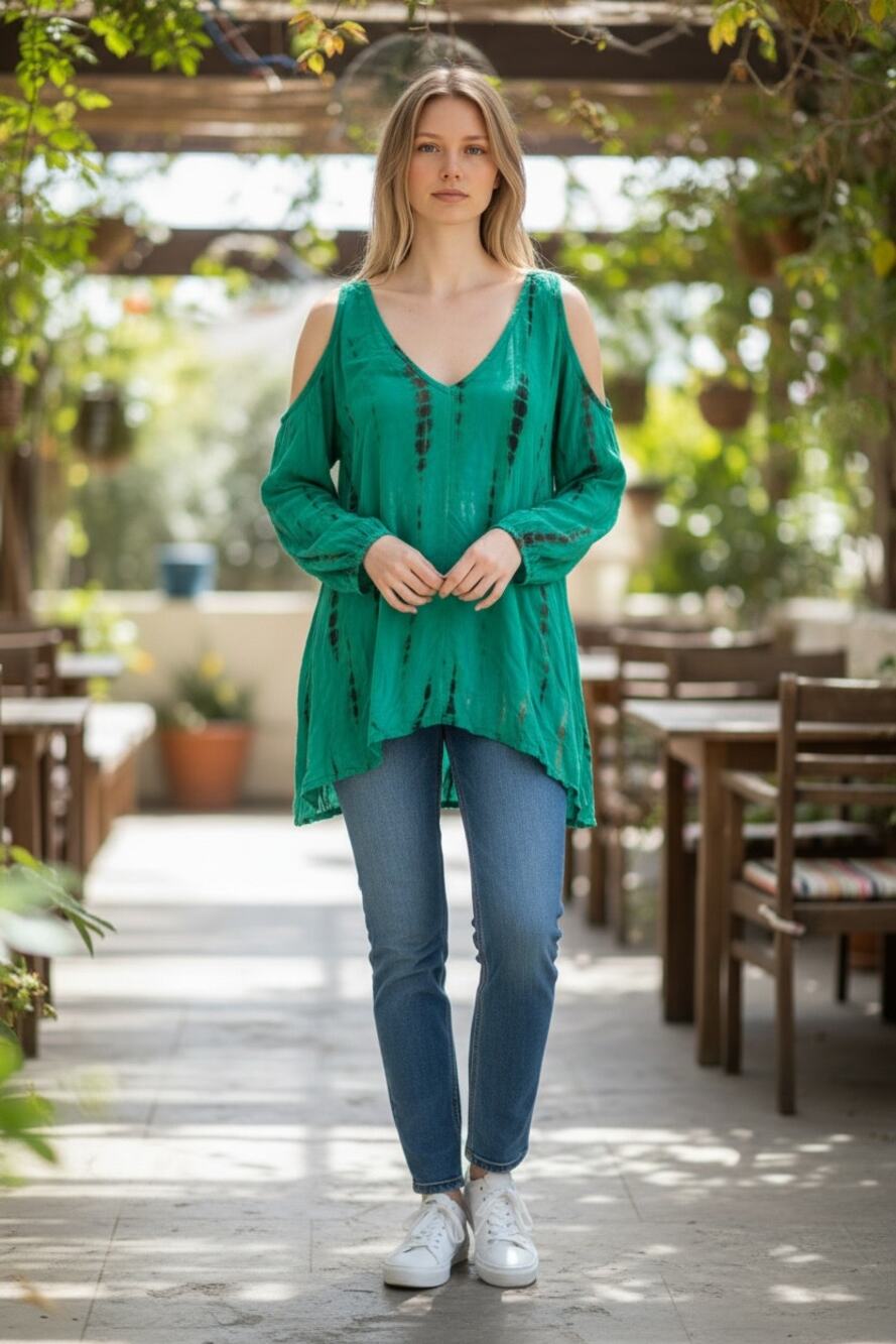 STYLE PARK Tunic Dress One Size / Size M Indonesia Resort Wear Oversized Fit